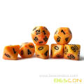 Polyhedral 7-Die Speckled Dice Set